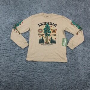 Parks Project Shirt Mens XS Beige Sequoia National Park Graphic Long Sleeve NWT